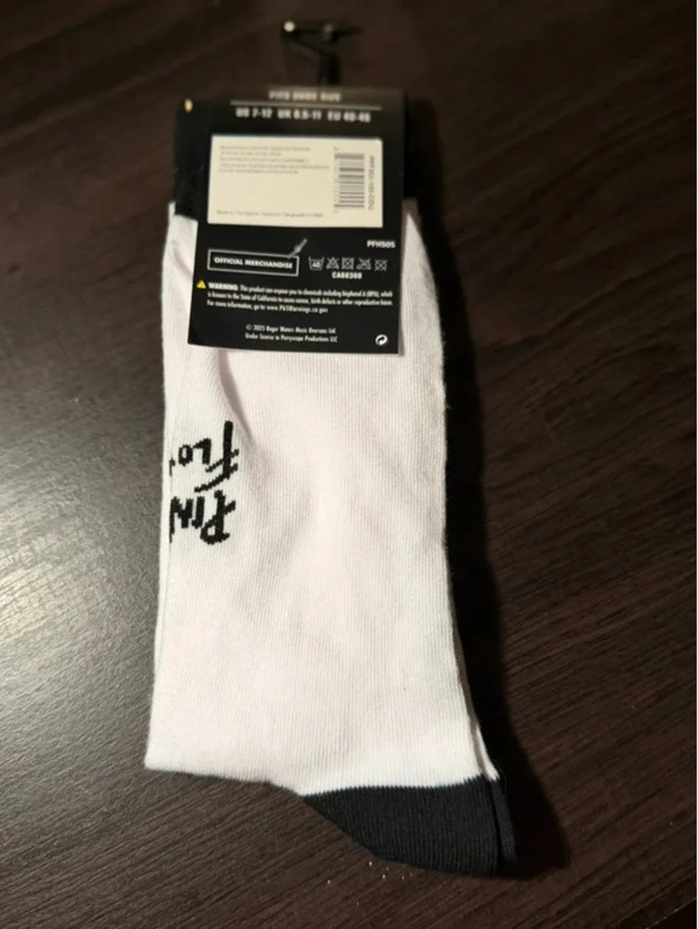 NWT White and Black Pink Floyd The Wall Crew Socks